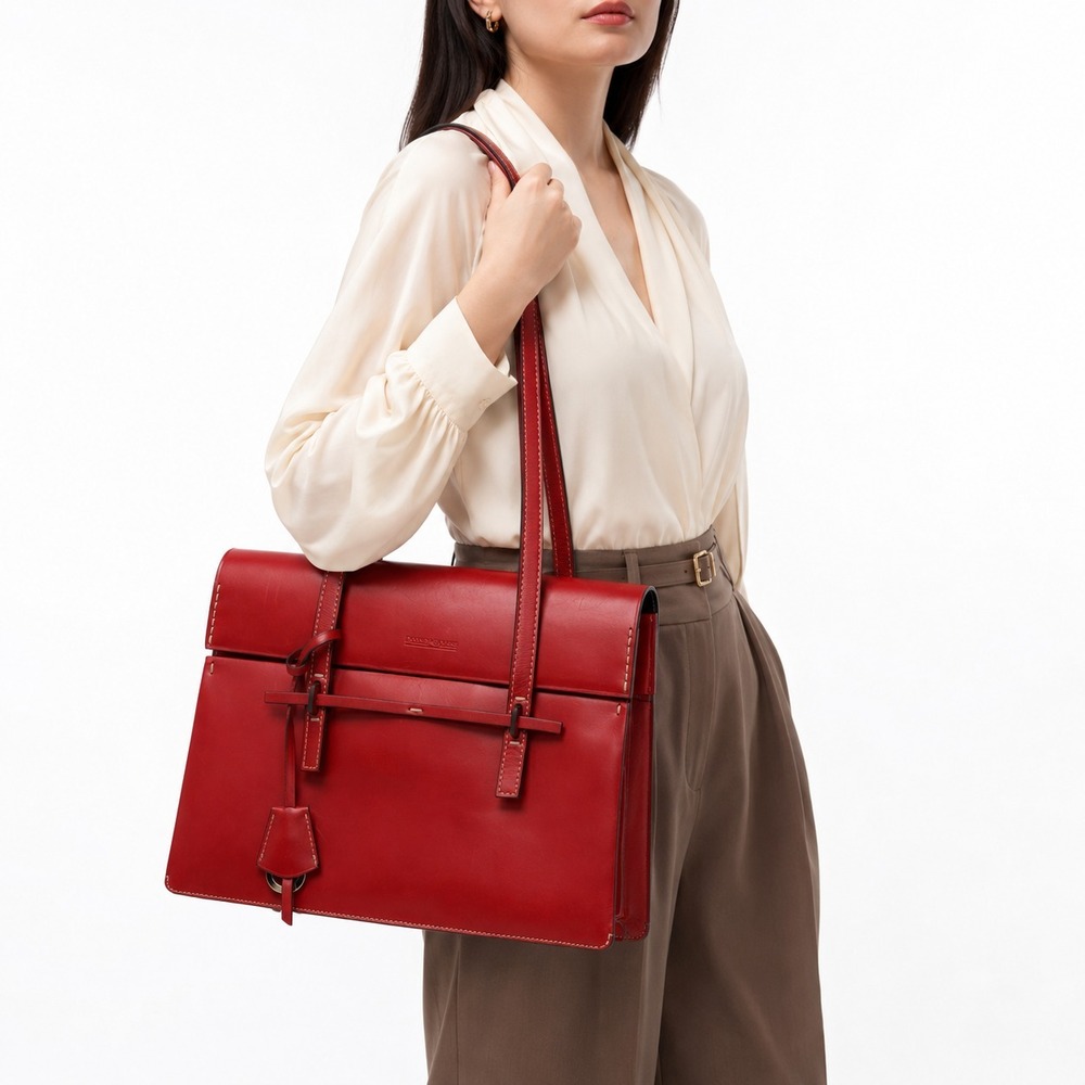 Dooney & Bourke Red Leather Tote